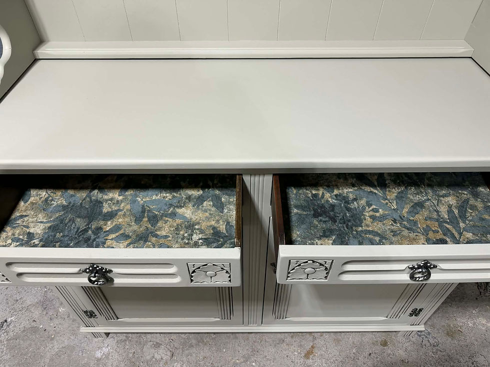 Thumbnail: Lovely professionally upcycled painted vintage Welsh dresser Eucalyptus