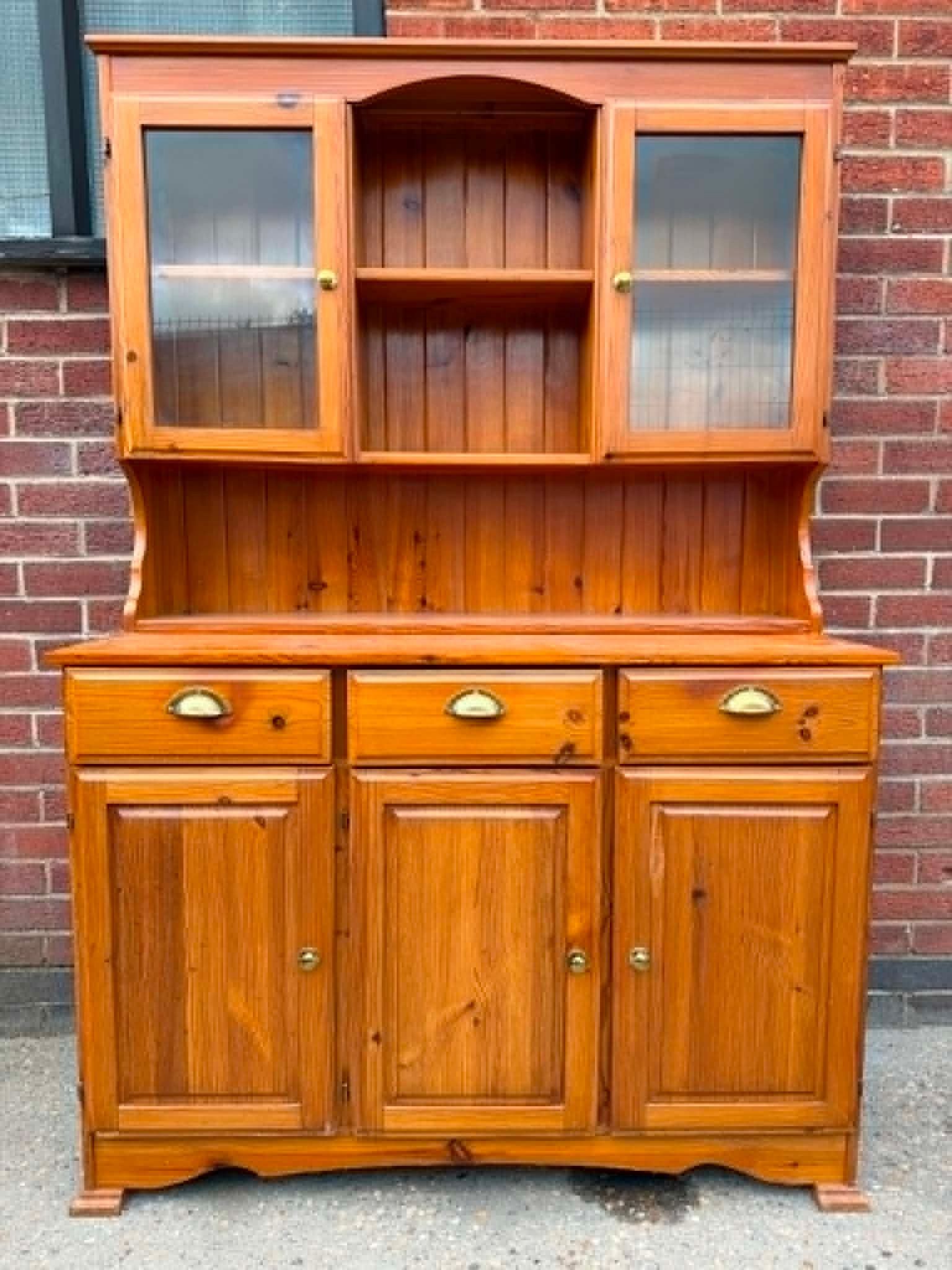 Pine glazed door welsh dresser ready to be customised