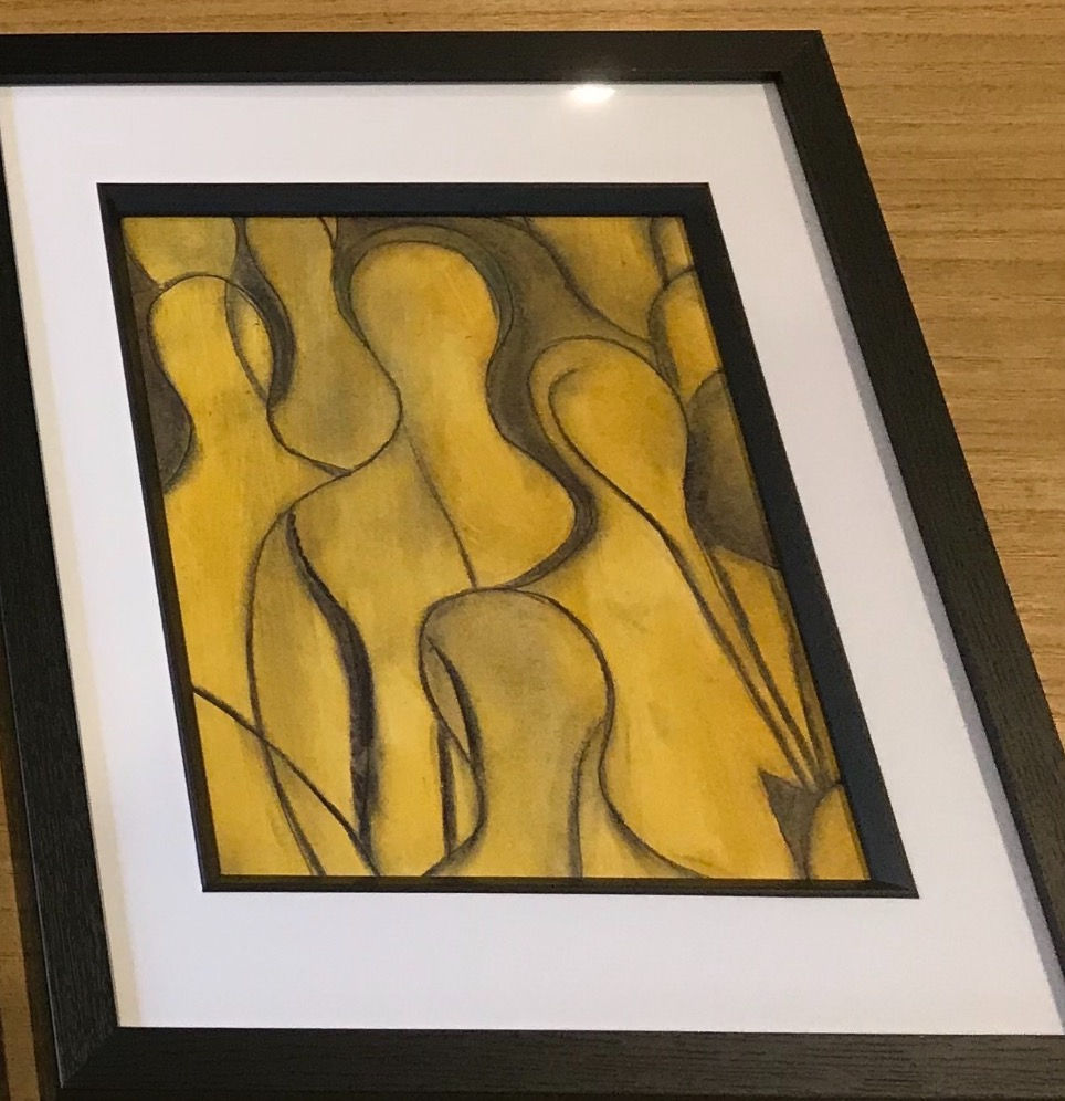 Thumbnail: SOLD Triptych Lost in the Crowd 1, 2, 3