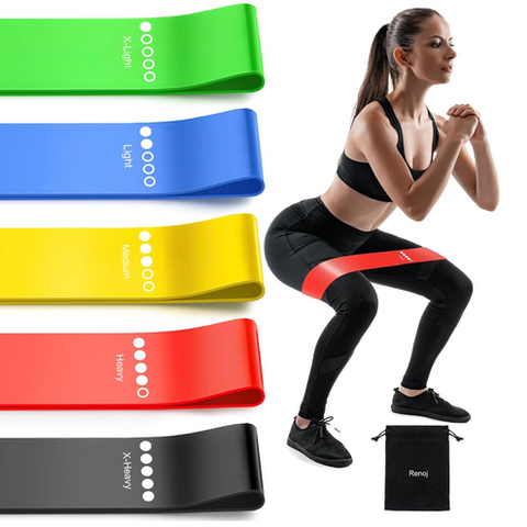 Workout bands for leg strength and stretching