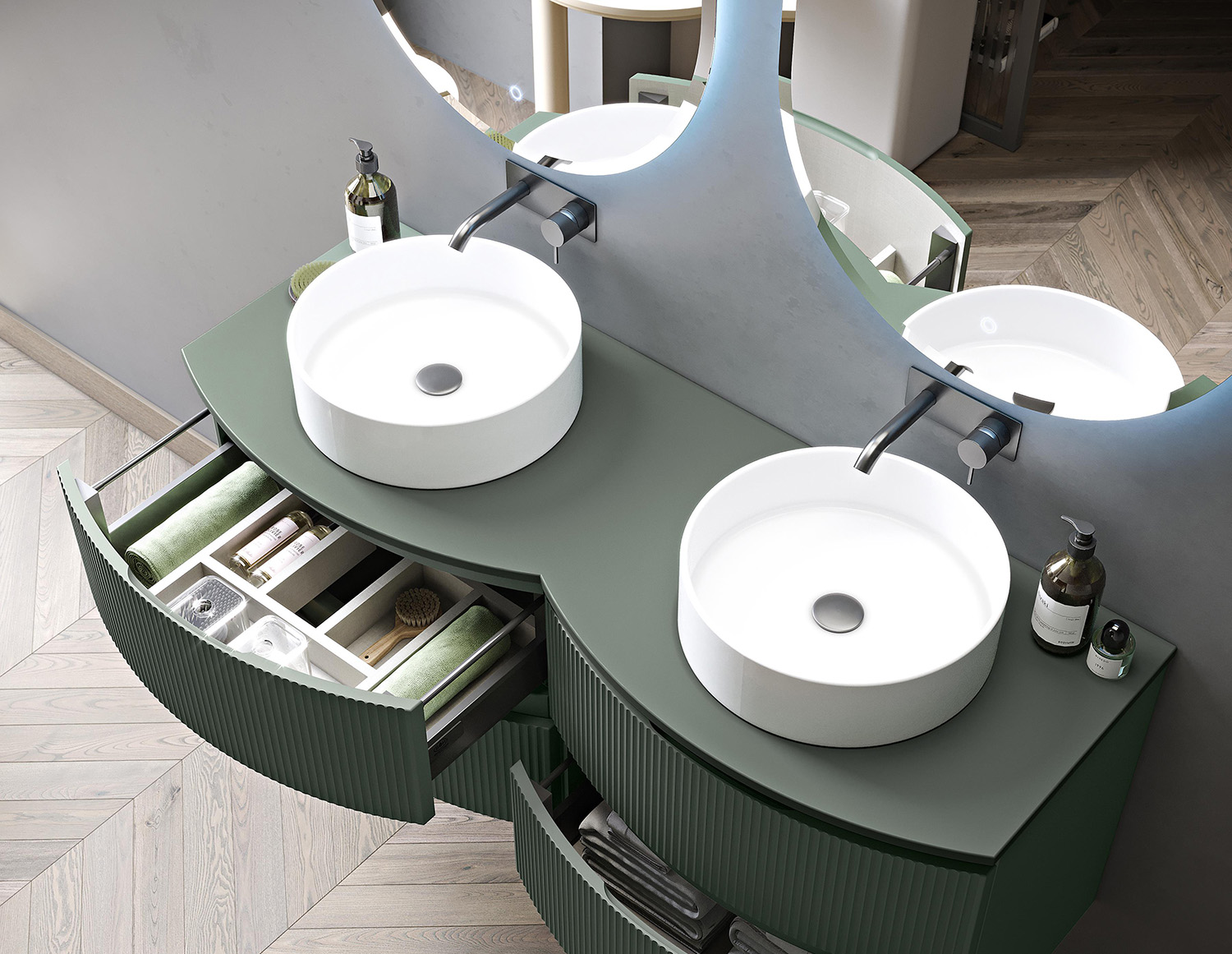 Bathroom countertop materials