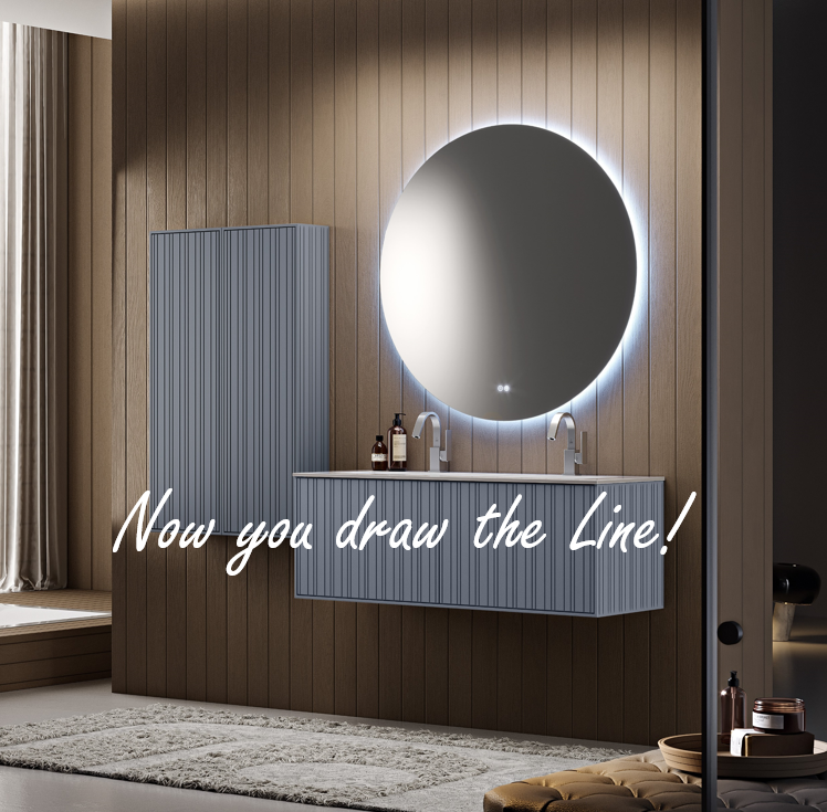 Fluted vanity collection