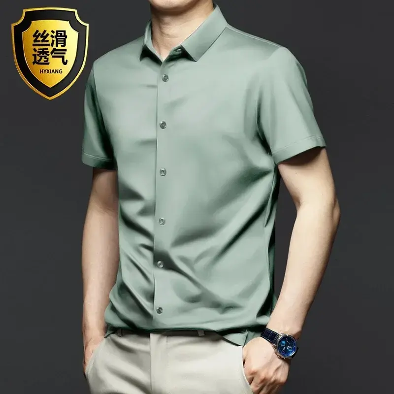 Thumbnail: S-6XL Men's Shirt Long Sleeve Non iron Wrinkle Resistant Business Dress High end