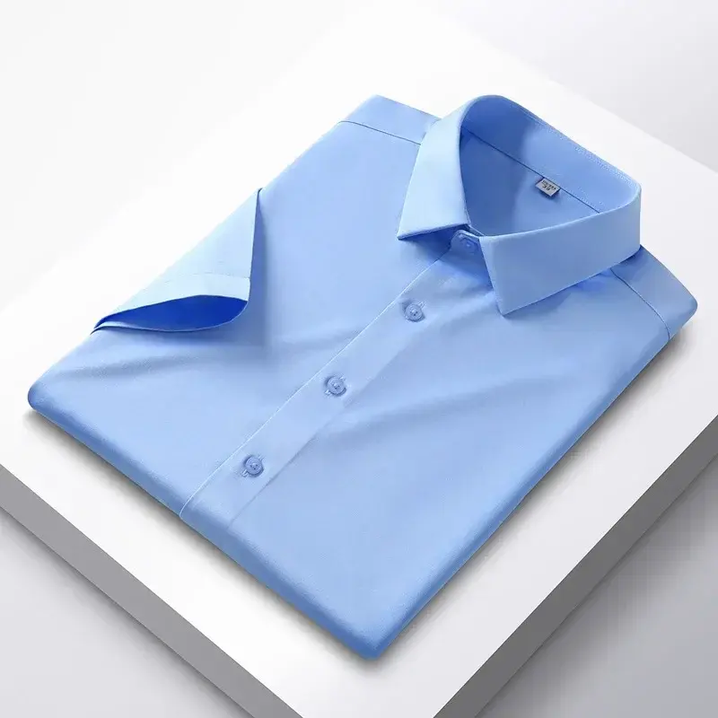 Thumbnail: S-6XL Men's Shirt Long Sleeve Non iron Wrinkle Resistant Business Dress High end