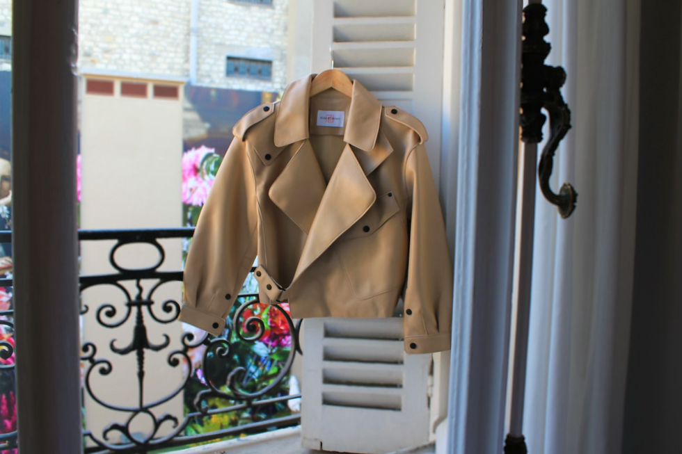 Thumbnail: Cropped leather jacket