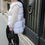 Thumbnail: Straight lined fox fur vest