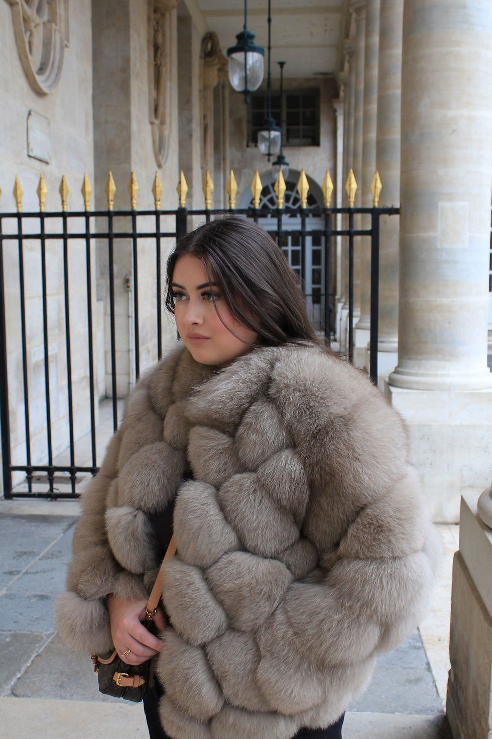 Thumbnail: Crossed fox fur coat