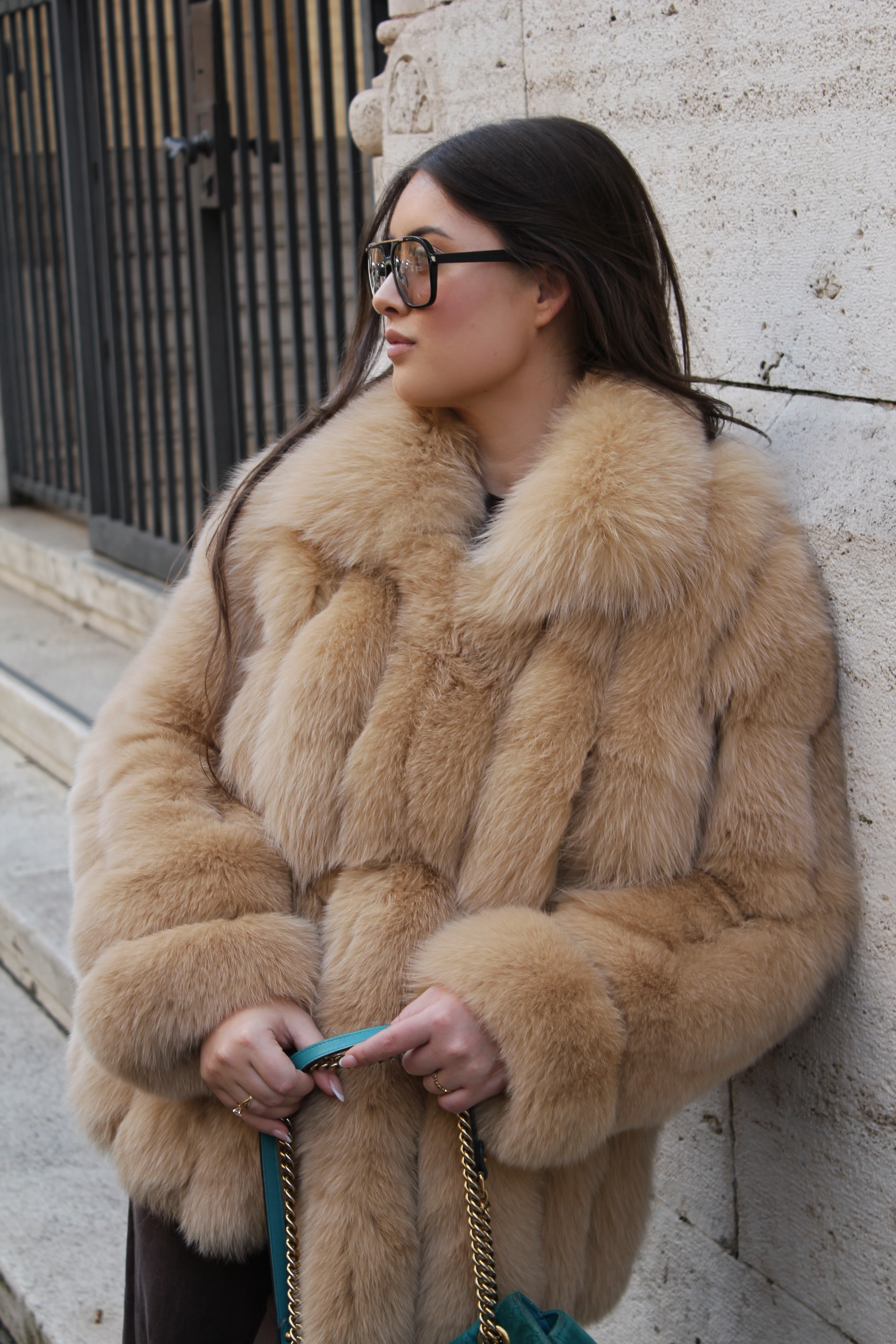 Muse fox fur coat