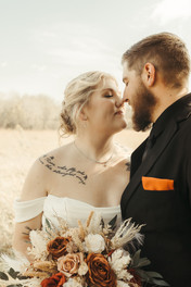 Bride and groom portraits after their emotional first look.