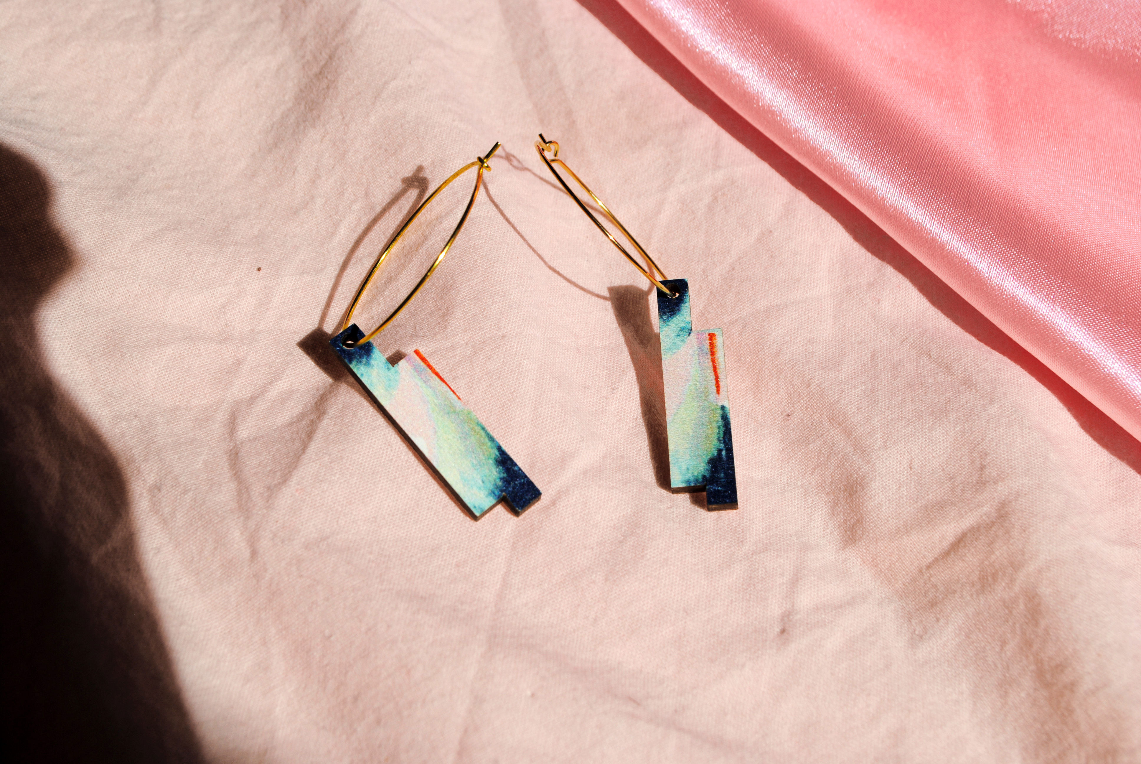 Geometric Wood Hoops