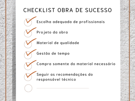 Checklist de uma obra de sucesso