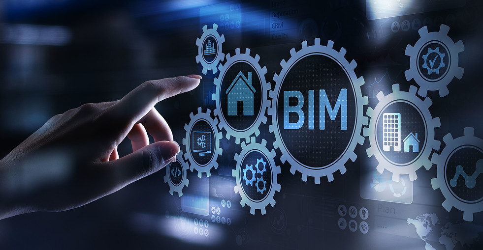 Hand Selecting BIM Logo on Touchscreen