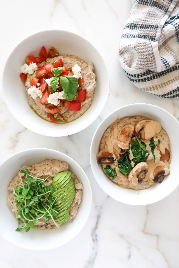 savoury oatmeal bowls paleo