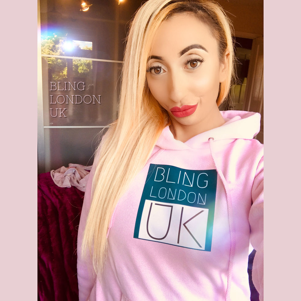 Thumbnail: Green Signature Bling London UK Slogan Hoodie