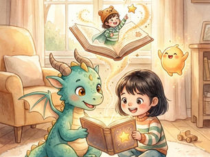 What happens in a child's brain during a bedtime story?