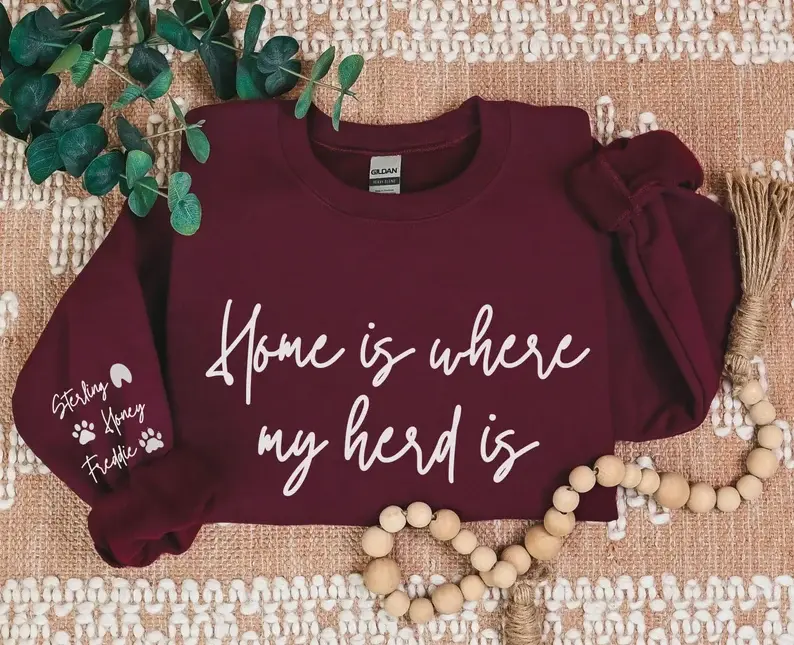 Thumbnail: Home is where my herd is crewneck 