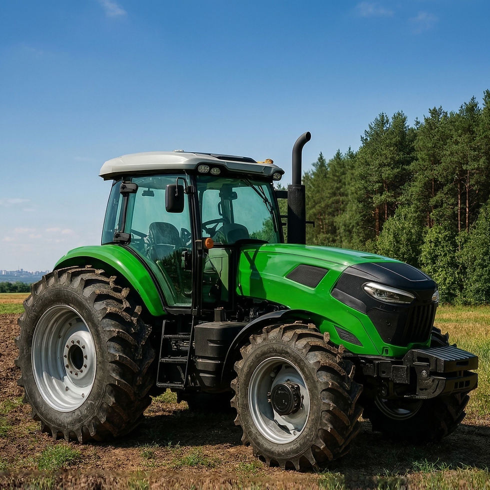 Потужний трактор ENEY TC2004 (широка гума) у полі, вигляд збоку — купити в ST-PROZORO