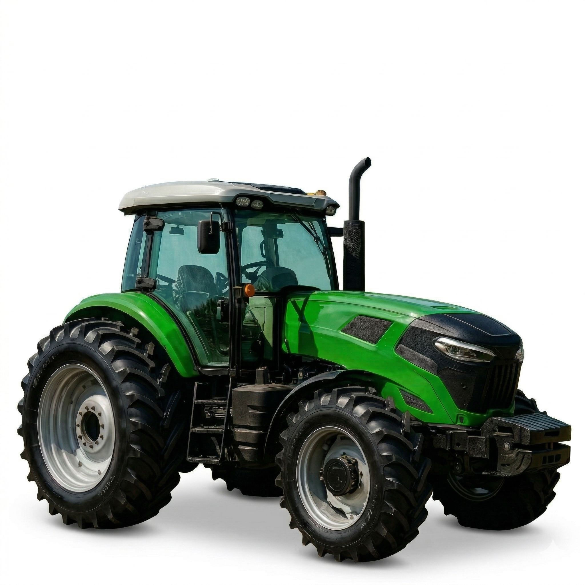 Трактор ENEY TC2004 на широкій гумі, вигляд збоку на білому фоні — ST-PROZORO