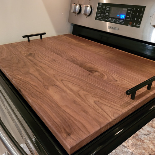 Walnut Stove Top Cover Range Top Cover Noodle Board Chambo Woodworks