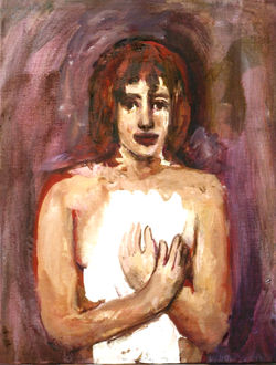 Fille nue avec une serviette