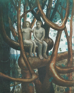Deux enfants dans un arbre (vendue)