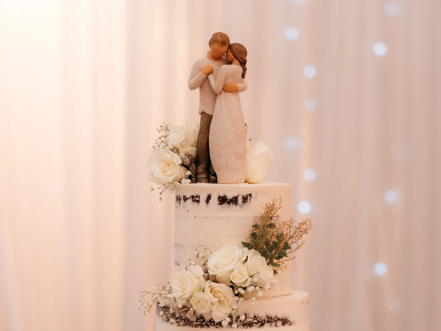 Willow Creek bride and groom cake topping detail