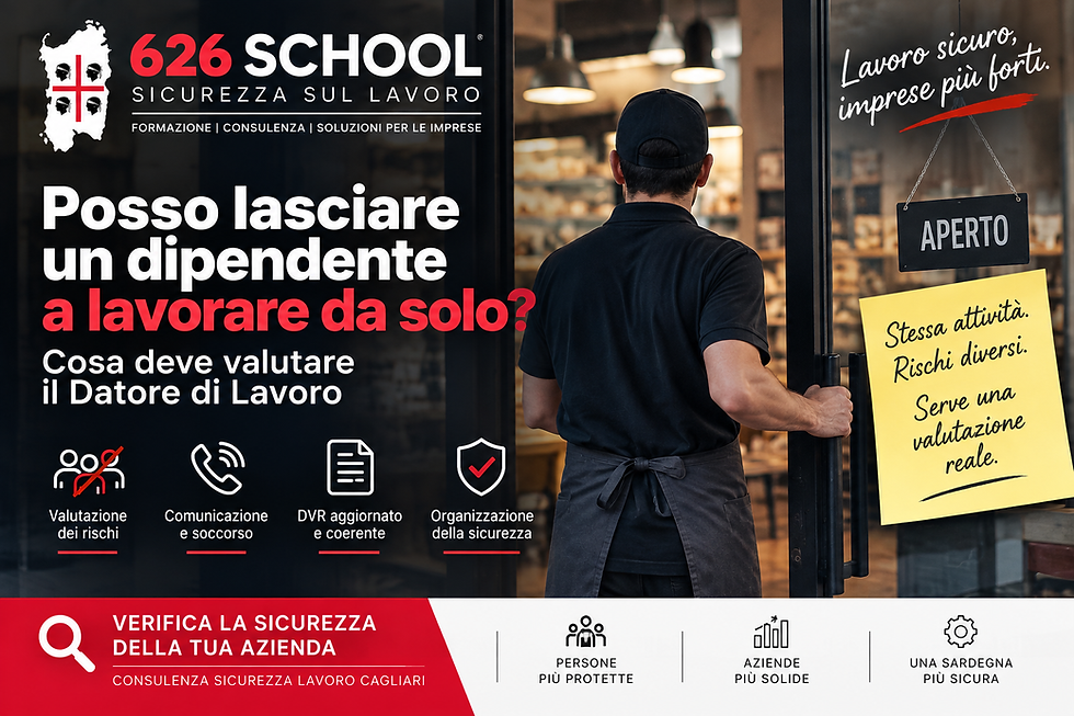 Posso lasciare un dipendente a lavorare da solo? Cosa deve valutare il Datore di Lavoro