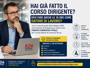 Hai già fatto il corso Dirigente? Devi fare anche le 16 ore come Datore di Lavoro?