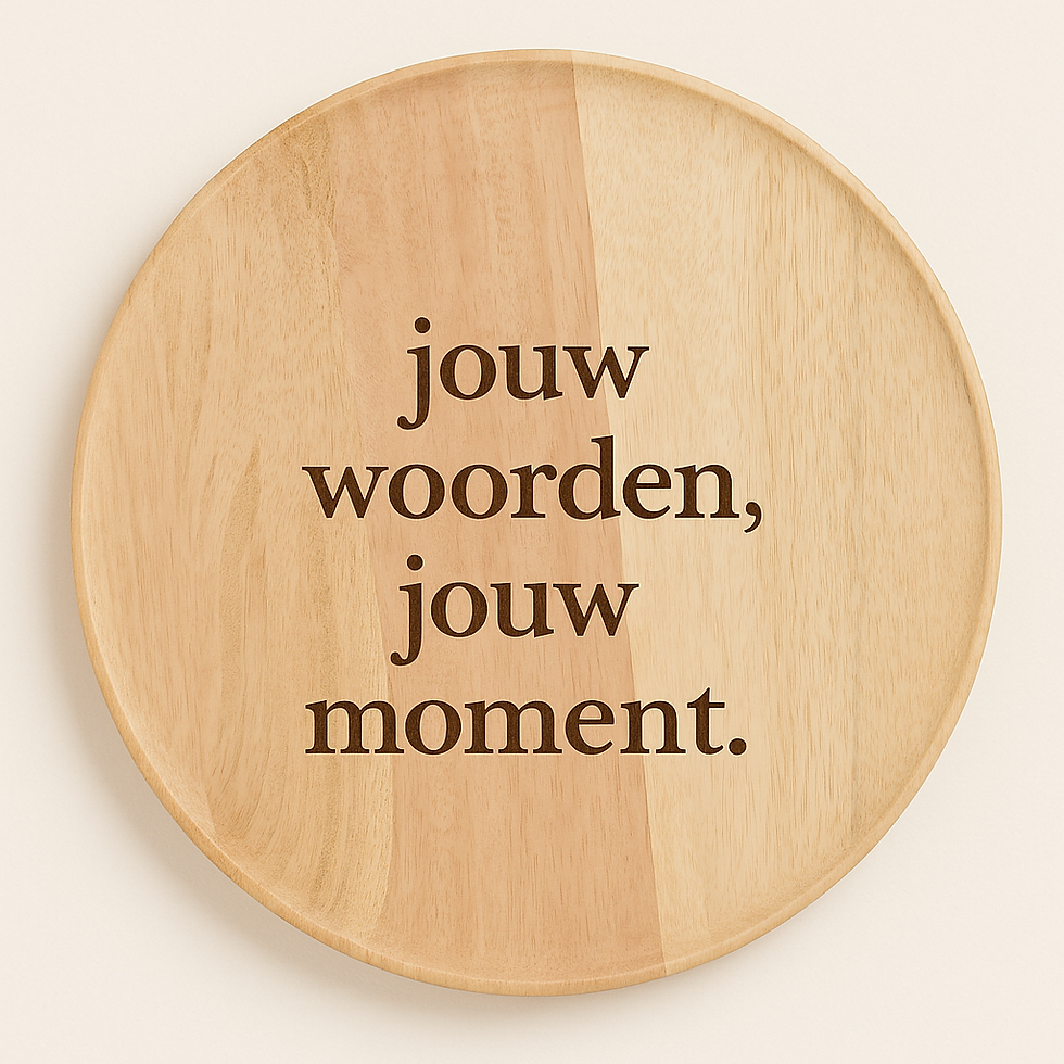 Mangohouten Onderbord gravure