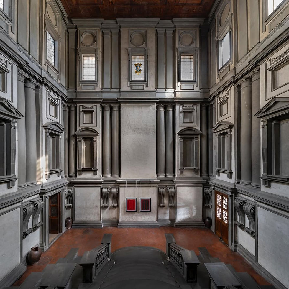 Mostra Rhtko a Firenze, Biblioteca Mediacea Laurenziana, vista allestimento