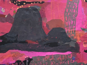 El Mole del Pueblo, Mixed media on canvas, 2023 painting by Amelia Opalinska