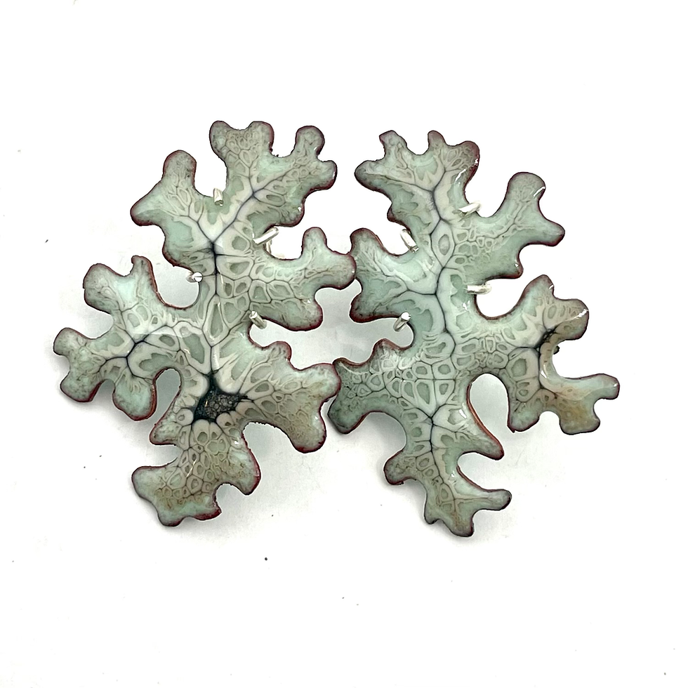 Thumbnail: Blue Lichen Stud Earrings 