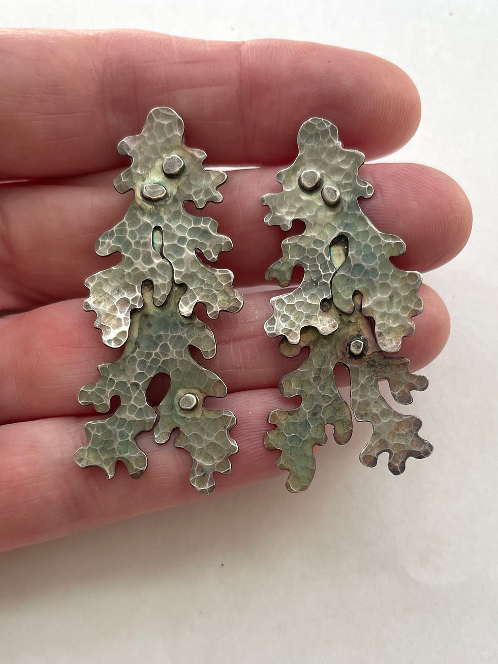 Thumbnail: Silver Lungwort Earrings