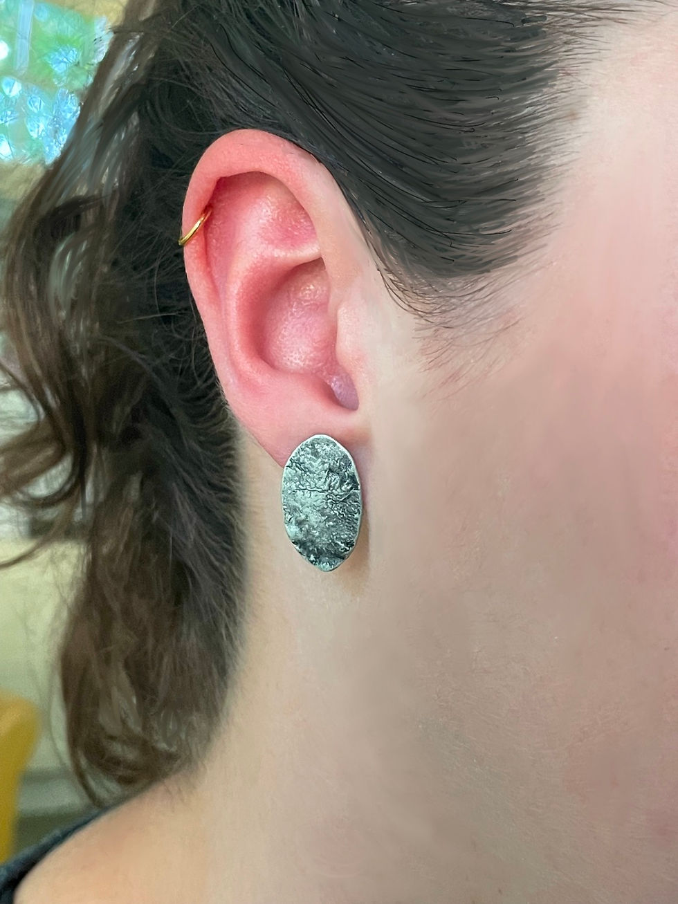 Thumbnail: Hypha Enamel Stud Earrings 