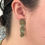 Thumbnail: Green and Gold Lichen Dangle Earrings 