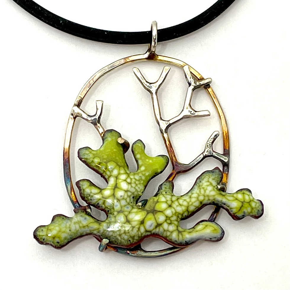 Thumbnail: Seaweed Enamel Pendant