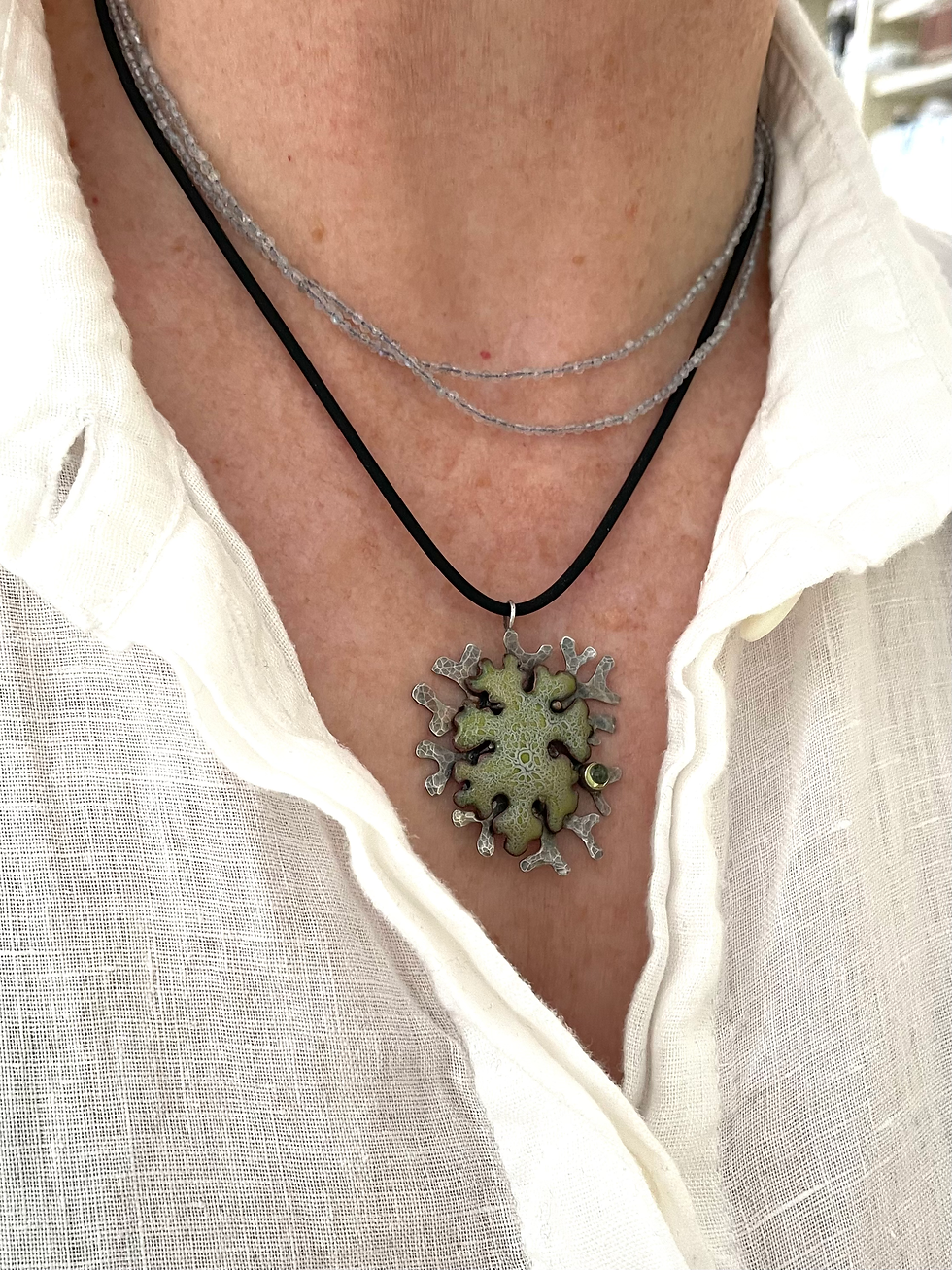 Thumbnail: Spring Green Lichen Pendant