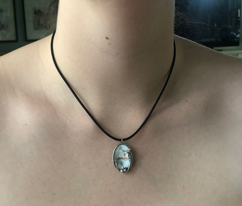 Thumbnail: Blue and Gold Woman with Mushrooms 