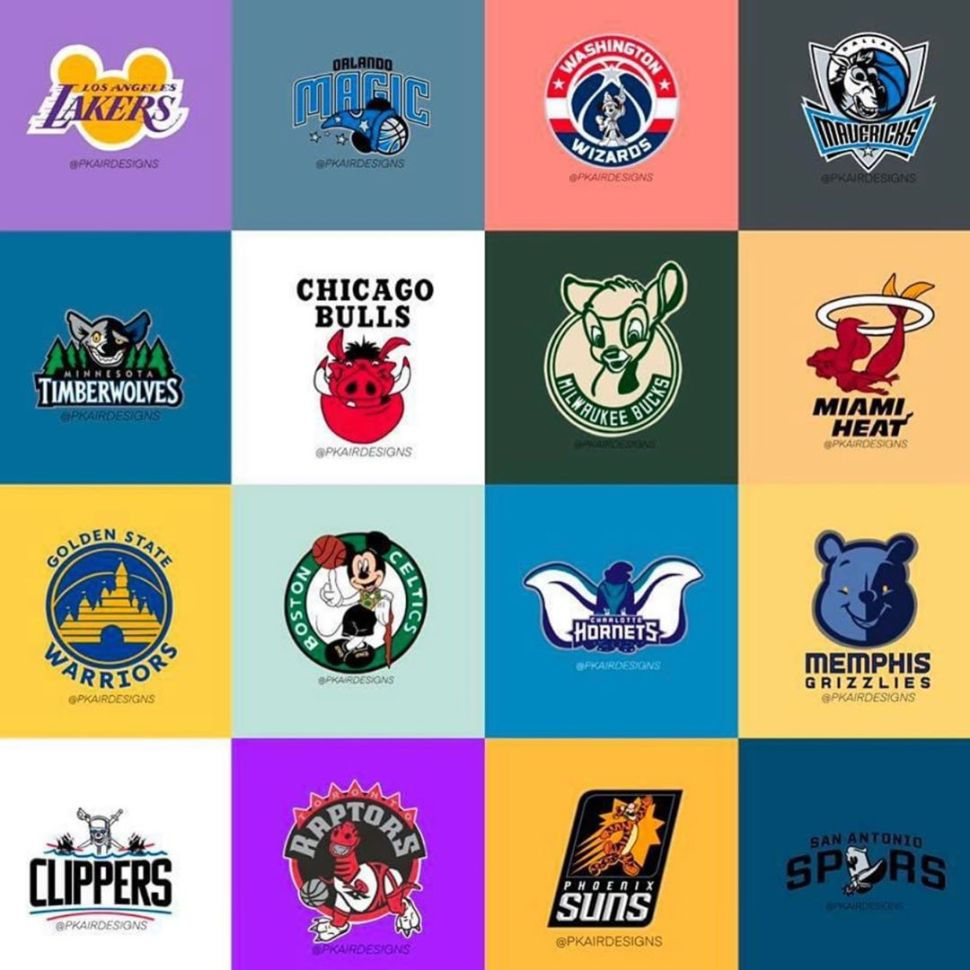 Clever Graphic Designer creates Disney / NBA logo mashup