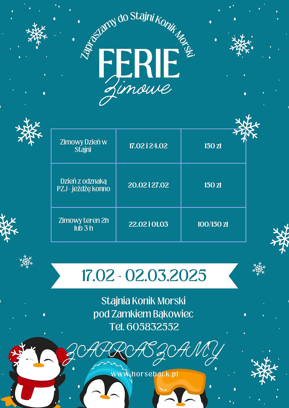 Zajęcia jeździeckie w ferie 