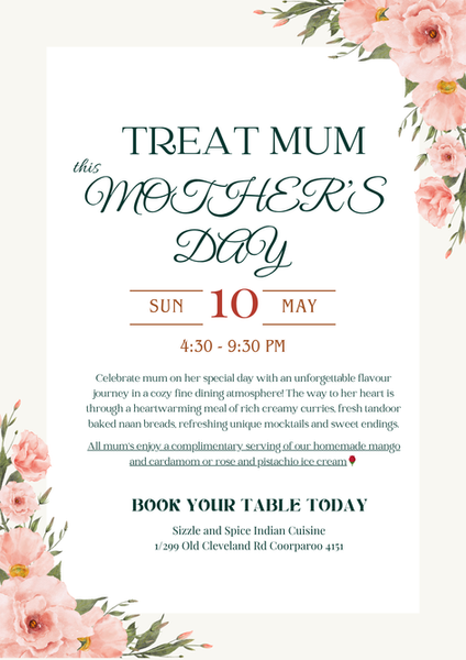 Pink Green Modern Watercolor Flowers Mother's Day Flyer.png