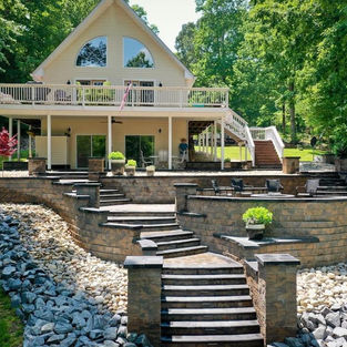 Outdoor Spaces with Custom Stonework!