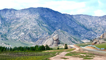 Turtle rock in Terelj National Park