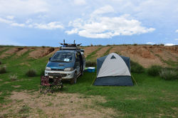 camping out