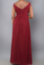 Thumbnail: Burgundy v neck gown
