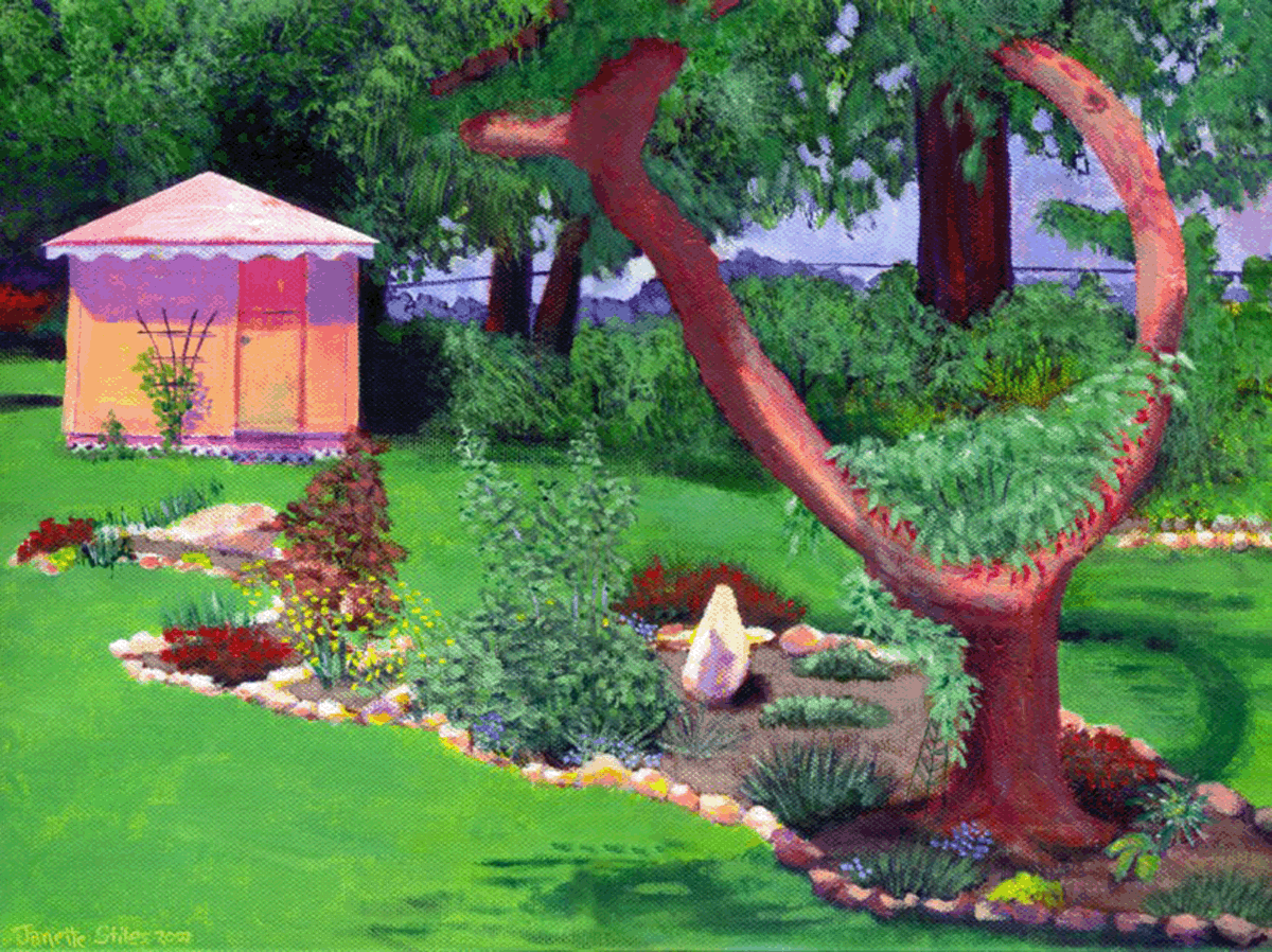 Anne's Garden with the Wishbone Tree