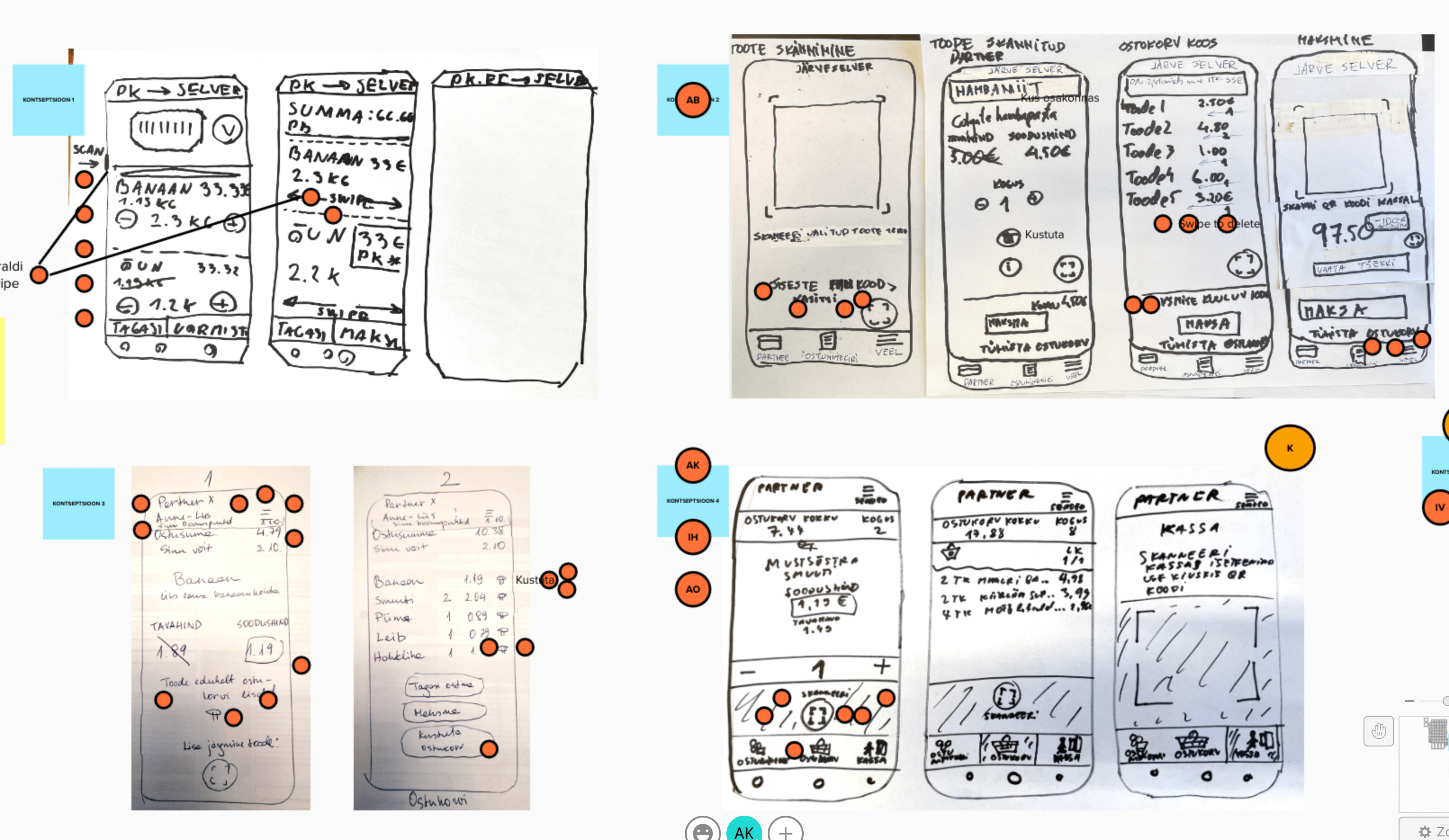 Different muckups of app
