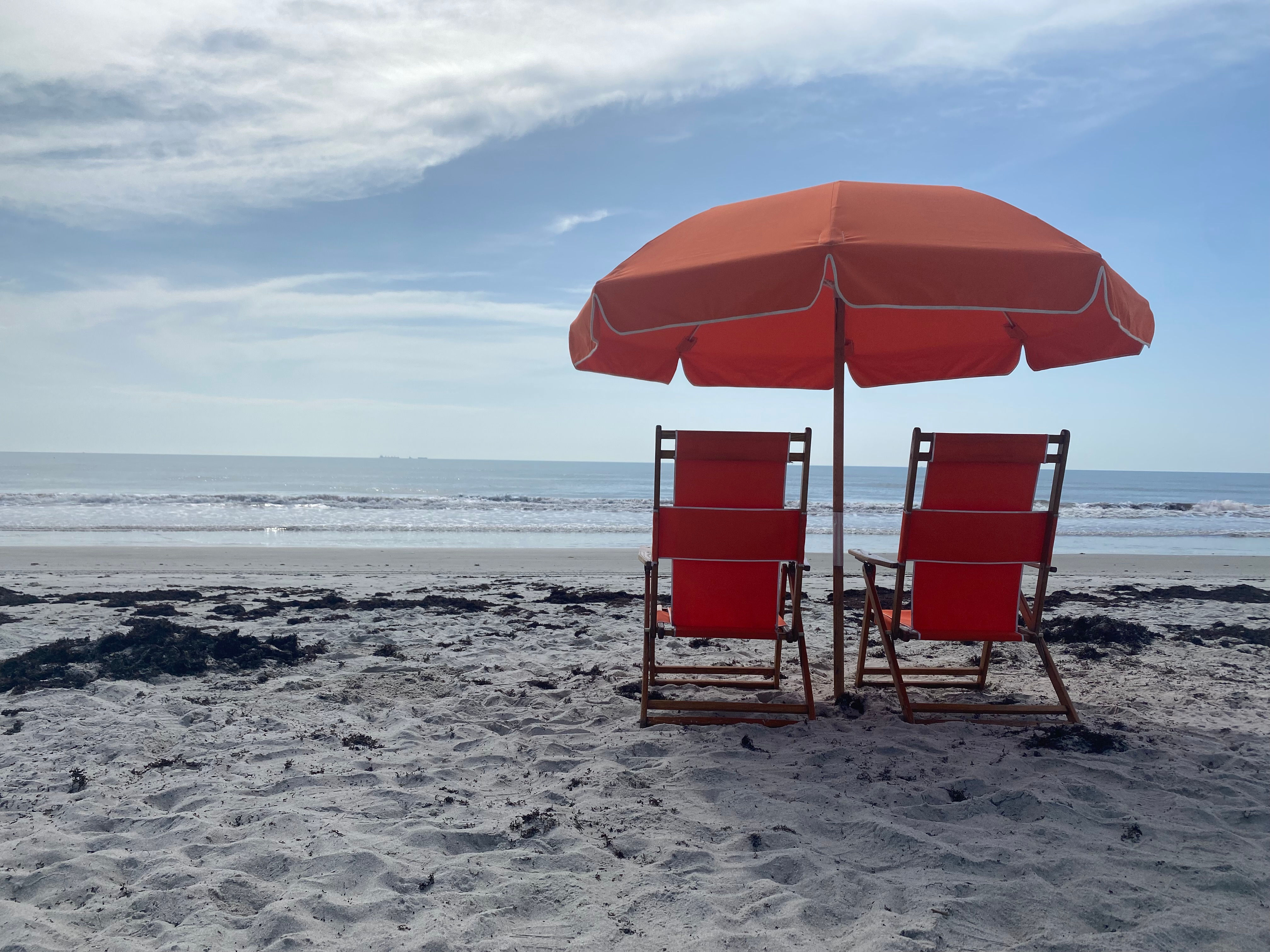 Beach Chair and Beach Umbrella for Two