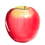 Thumbnail: A red apple painted with light and highlights, on a white background.
