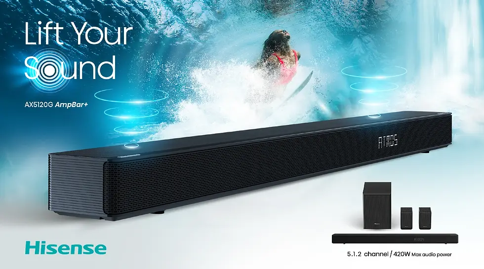 Hisense 5.1.2 Ch Soundbar with wireless subwoofer